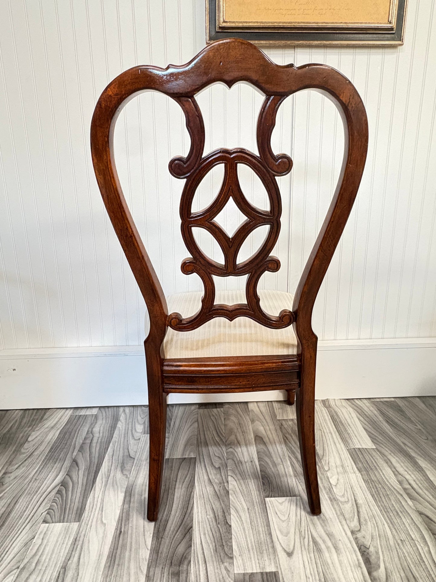 Elegant Vintage Dining Chairs β Solid Wood with Upholstered Seats